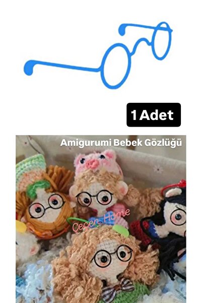 ÇEÇEN HOME (1 Adet) Amigurumi Bebek Gözlüğü,Plastik Oyuncak Gözlüğü ,Amigurum...