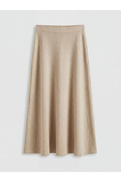 LC Waikiki Rmz Gi̇yi̇m Farkiyla Waist Drawstring Flared Skirt