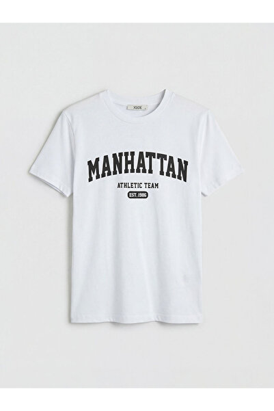 LC Waikiki Rmz Gi̇yi̇m Farkiyla Zero Roba Collar Printed Women's T-Shirt