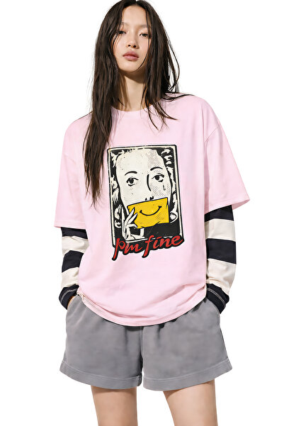 ArtYus I’M Fine Printed Unisex Oversize T-Shirt – Cotton Crew Neck Trendy Str...