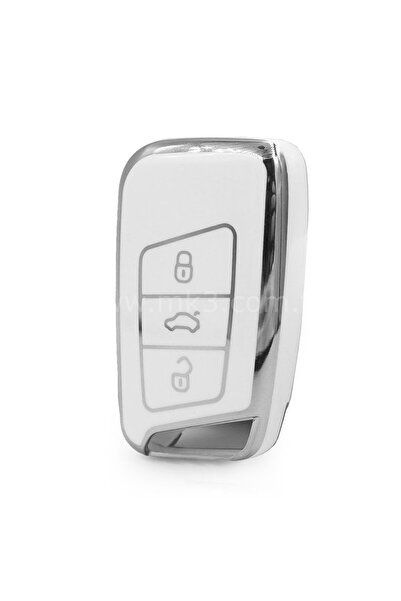 BARKAS ELEKTRONİK Volkswagen Arteon Passat Smart Nano Key Case Cover White Si...