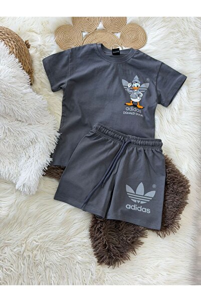 Alvadonna SET PANTALONI SCURȚI UNISEX PENTRU COPII CU IMPRIMEU LA SPATE