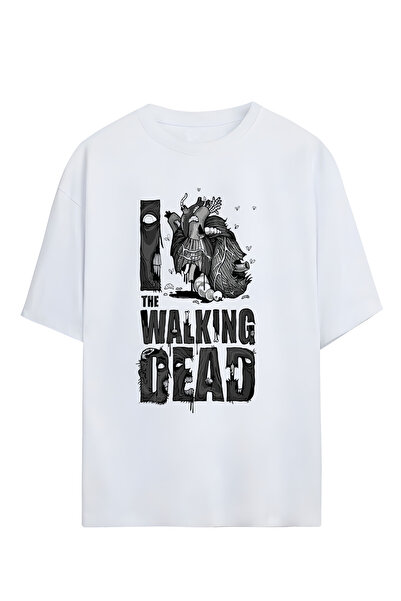 STİL-X Tricou oversize unisex cu imprimeu The Walking Dead, 100% bumbac