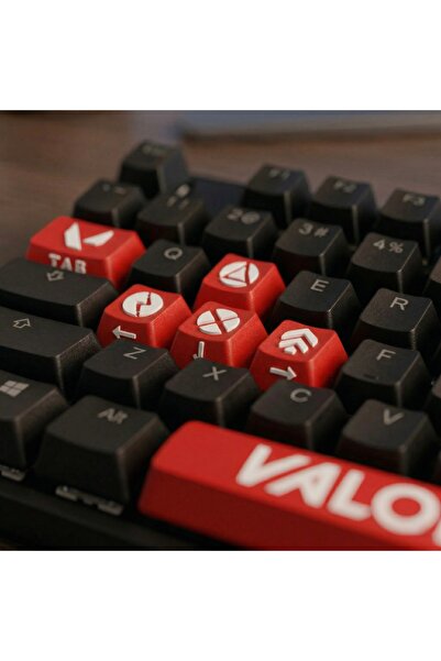 3DcraftTr Valorant Temalı Mekanik Klavye Tuş Takımı (Keycap Seti) 6'Lı Set (K...