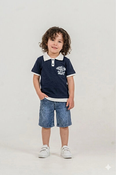 Bontino Σετ δύο τεμαχίων για αγόρια Dream Land με στάμπα, 100% βαμβακερό μπλο...