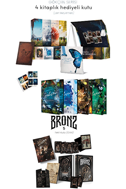 Ephesus Yayınları Gökçen Serisi 4 Kitap Yan Boyalı Kutulu ve Bronz 5 Ölüm Tek...