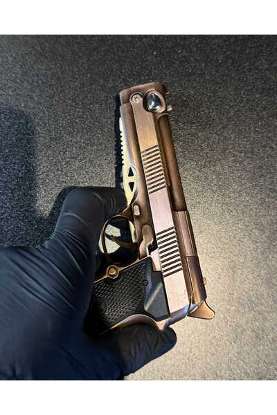 Brichete Cool Bricheta PISTOL cu briceag, metalică, antivânt, reîncărcabilă