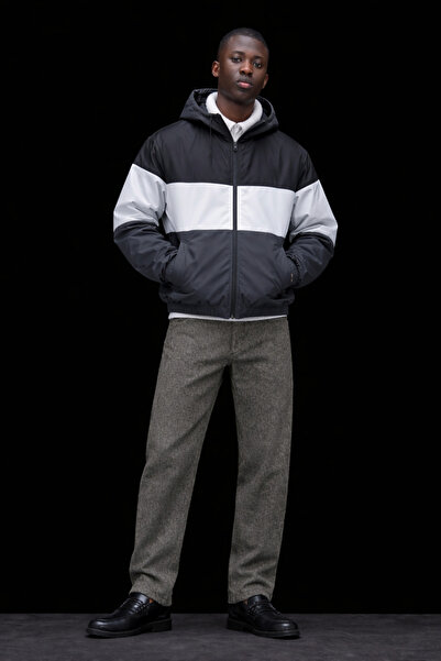 DAMGA JEANS Men's Patterned Casual Smoked Raincoat & Windbreaker