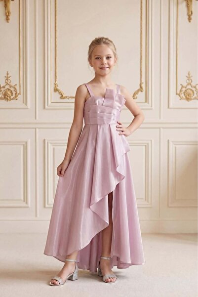 BUTİKHAPPYKİDS Rochie de seară pentru fete Lila Flight Flight din țesătură Mo...