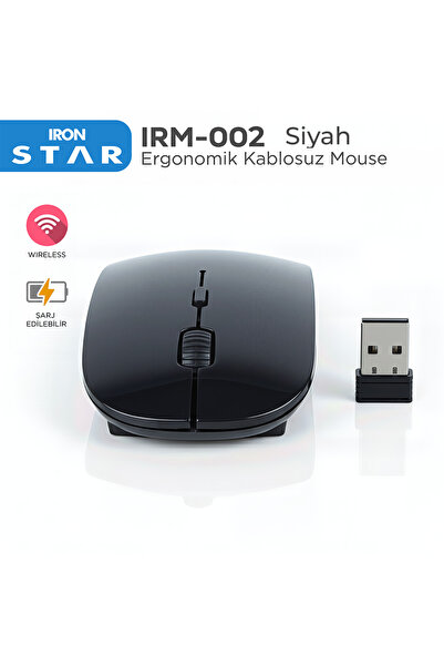 IRONSTAR KABLOSUZ MOUSE / WİRELLES MOUSE - ŞIK MOUSE (SİYAH RENK)