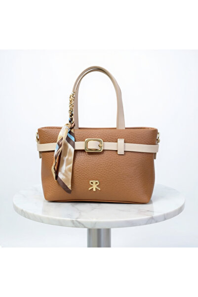 Çanta Trend Polo of Colors Women's Small Bag with Belt and Scarf Detail