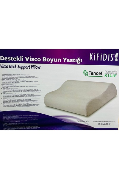Kifidis DESTEKLİ KADEMELİ VİSCO BOYUN YASTIĞI ÇIKARILABİLİR KILIF