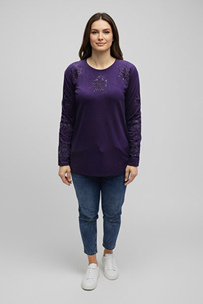 ECE GİYİM ΓΥΝΑΙΚΕΙΑ ΜΠΛΟΥΖΑ ΛΙΚΡΑ ΜΕ ΚΕΝΤΗΜΕΝΟ ΓΙΑΚΑ ΚΑΙ ΜΑΝΙΚΙΑ