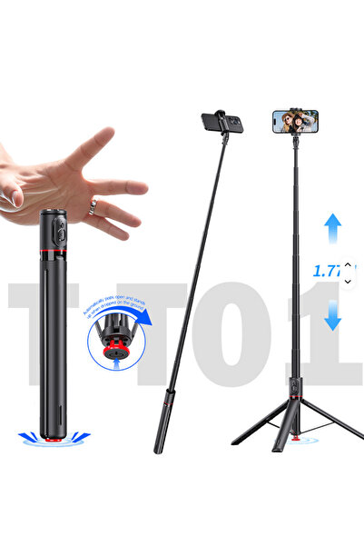cyke Selfie Stick OWDT01 – 177 cm, Trepied Automat & Telecomandă Bluetooth