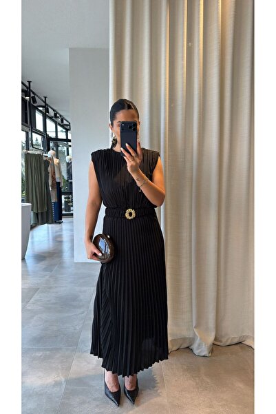 ALVOR Piliseli Gold Belt Detailed Dress