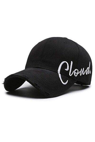 valkyrie قبعة بيسبول قابلة للتعديل بتفاصيل عتيقة وتطريز نصي للجنسين باللون ال...