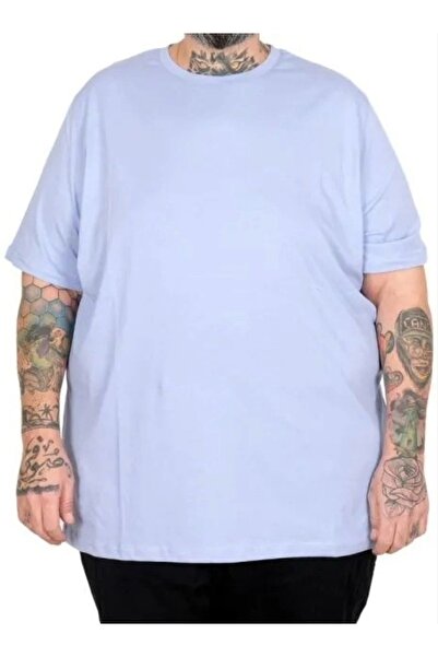 cusseli Large Size Men's T-Shirt Crew Neck Basic 20031 (Lilac)