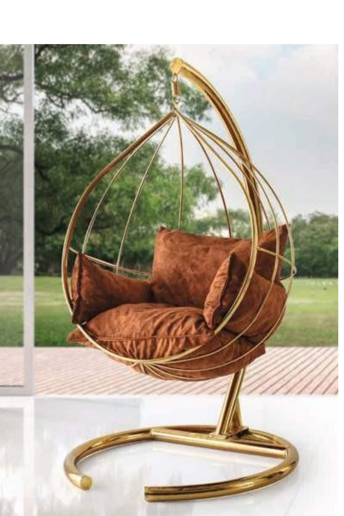 Savita Home Metal Ayaklı Asılı Salıncak Koltuk Outdoor Bahçe Balkon Modern Ta...