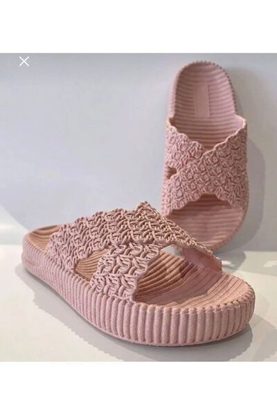 WOSSE Cross-Weave Model Sole Very Comfortable Home Street Bathroom Slippers