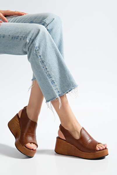 SUİNS SHOES Suins Luby Model with Elastic Back Wedge Heel Sandals