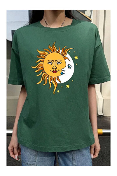 Pink Sky Tricou oversize 100% bumbac unisex, potrivire confortabilă, tendință...