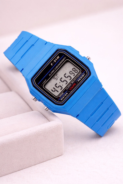 Toz Vintage ساعة كافريل بلو ديجيتال سبورتس ريترو للجنسين بتصميم عتيق