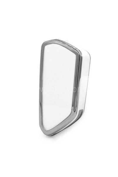 BARKAS ELEKTRONİK Volkswagen Golf 8 Caddy Polo Smart Nano Key Case Cover White Silver