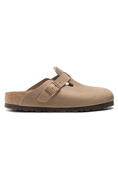 Birkenstock Μπόστον Λαδωμένο Δέρμα Καφέ Καπνού Στενή Γραμμή 960813, Ουνισέξ