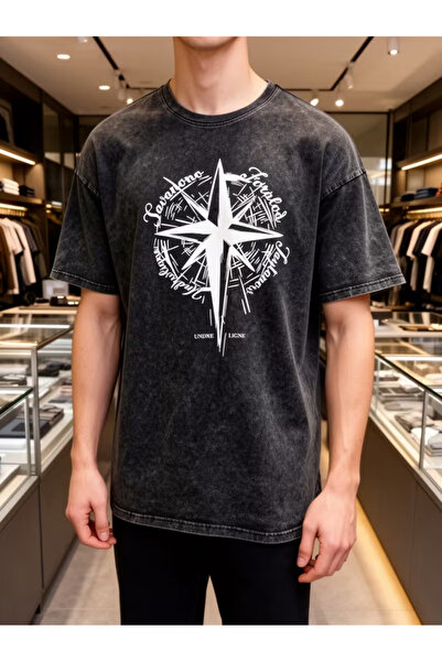 valeriae Tricou casual gri cenușiu spălăcit - Colecția Urbană, croială confor...