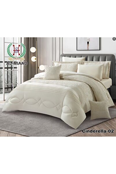 ALMIAAD Double Bedspread Royal Sennarella Soft Jacquard Decorated - 8 Piece S...