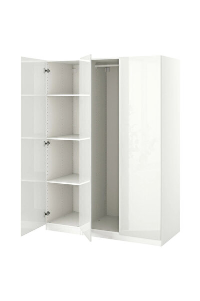 IKEA Beyaz Şık Kapaklı Gardırop