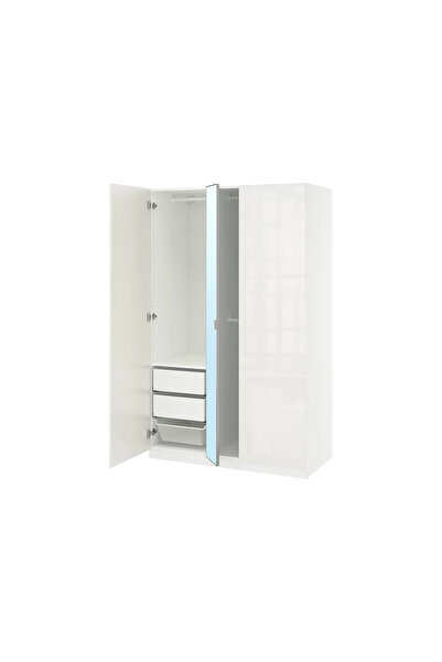 IKEA Beyaz Sağlam Kapaklı Gardırop