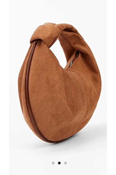 themoiss The Moiss Women's Mini Jordie Handbag Taba Suede with Knot Detail