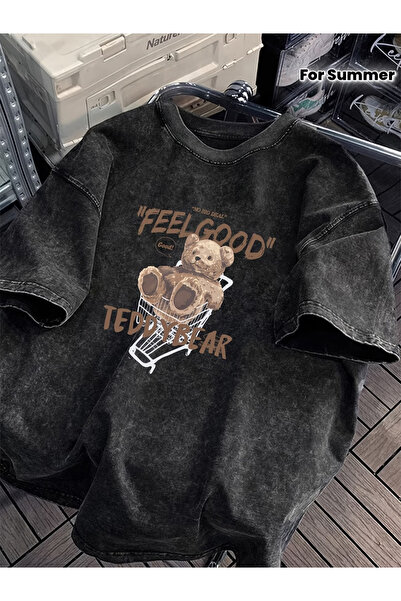 valeriae Ανοιχτό γκρι πλυμένο casual μπλουζάκι - Άνετη εφαρμογή από την Urban...