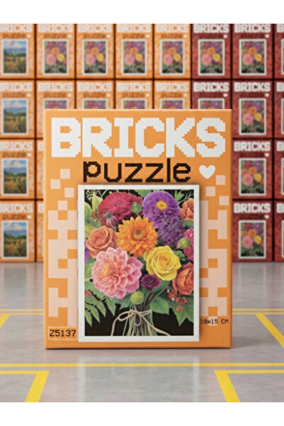 Balonsan Çiçek Model Brıcks Puzzle 100 Parça