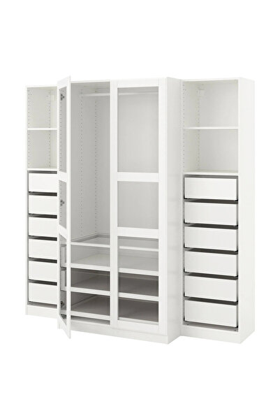 IKEA Beyaz Modern Kapaklı Gardırop