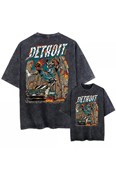 bellanova Ανθρακίτενο Vintage T-Shirt με παλαιωμένη όψη - 100% Βαμβάκι Σειρά ...