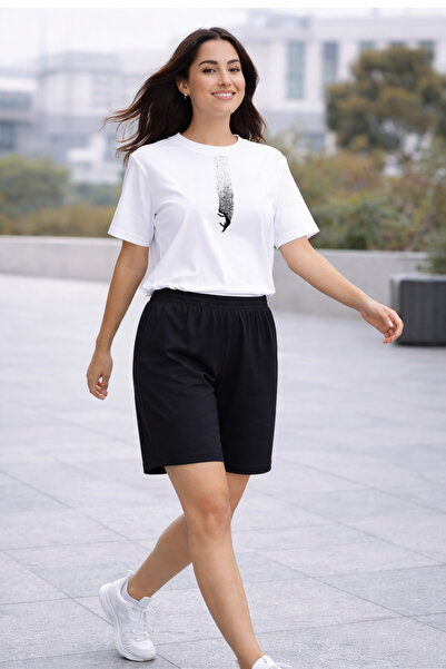 EFFRENATU Basic Oversize T-Shirt and Shorts Set – Relaxed Fit, Casual Sports ...