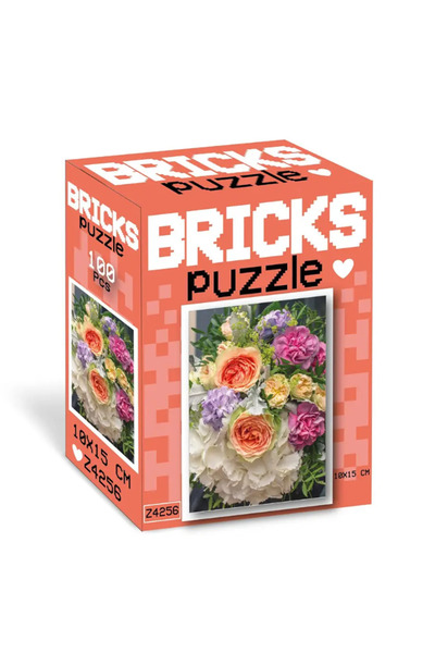 Balonsan Çiçek Model Brıcks Puzzle 100 Parça