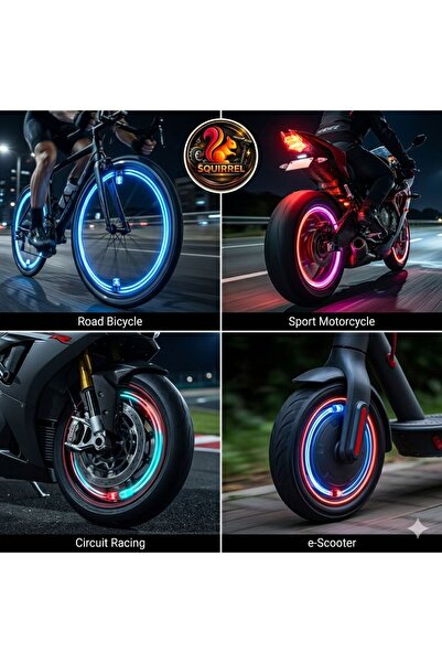 Squirrel بلف مضيئ كفر دراجه / سكوتر