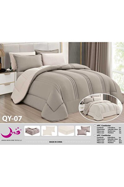 Moon Hotel Quilt Summer Plain Double-Sided Bedding Set-4Pcs-Queen Bedspread P...