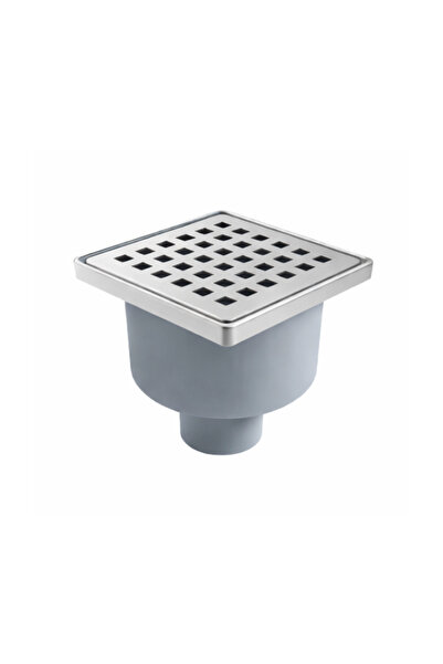 sofdekor 10x10cm Metal Çerçeveli Yer Süzgeci- Düşey Çıkış 50mm