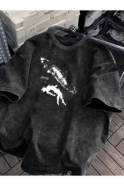 CLASSY.MODA Tricou cu aspect uzat și spălăcit - Top lejer cu design retro și ...