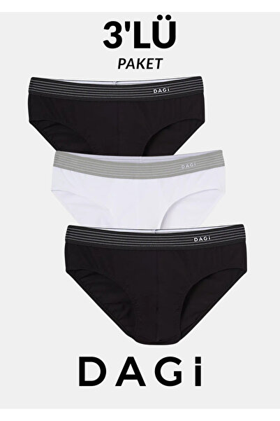 Dagi Ανδρικά εσώρουχα βαμβακερά σλιπ 3 τεμαχίων - Άνετη εφαρμογή & εύκαμπτα