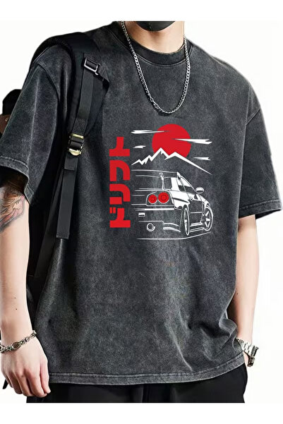 bellanova Ανθρακίτενο Vintage T-Shirt με παλαιωμένη όψη - 100% Βαμβάκι Σειρά ...