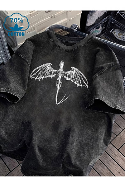 bellanova Ανθρακίτενο Vintage T-Shirt με παλαιωμένη όψη - 100% Βαμβάκι Σειρά ...