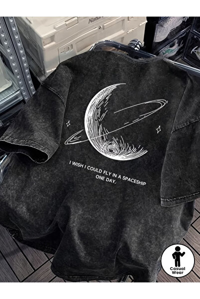 CLASSY.MODA Tricou cu aspect uzat și spălăcit - Top lejer cu design retro și ...