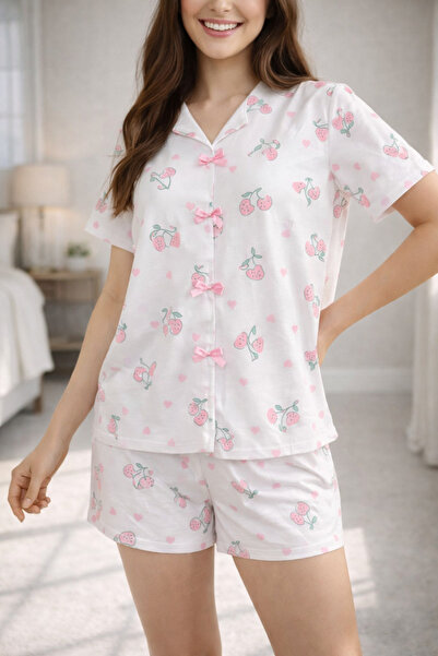 Silona Homewear Mayla Pink Apricot Shorts Pajama Set