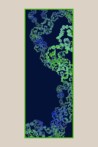 Maisa Lagün Floş Viscos Shawl 70*190 cm - Dark Blue