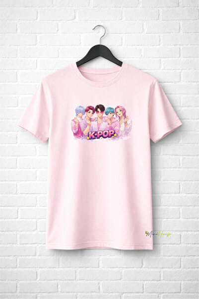 MiniHouse تي شيرت مطبوع عليه K-POP BOYS